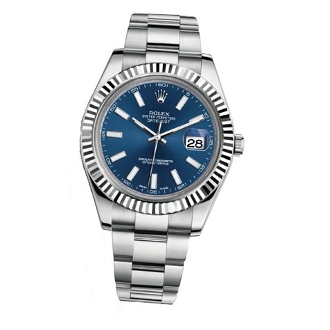 rolex oyster perpetual datejust ii blue dial|Rolex Datejust 41mm stainless steel.